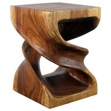 Loon Peak Ahliya Solid Wood Block End Table Reviews Wayfair